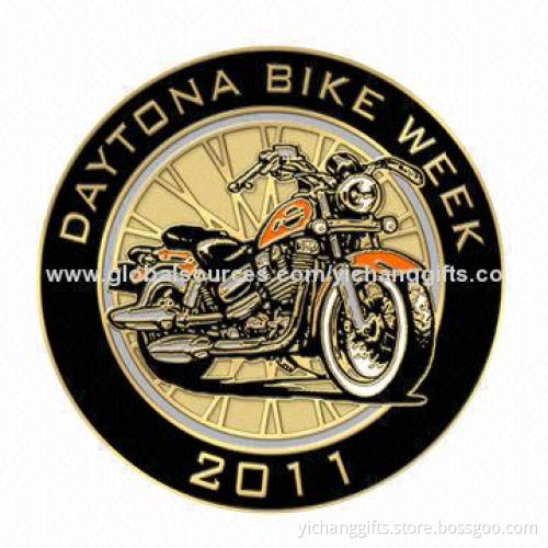 Motorcycle club lapel pin, soft enamel or enamel color, optional printing, customized designs